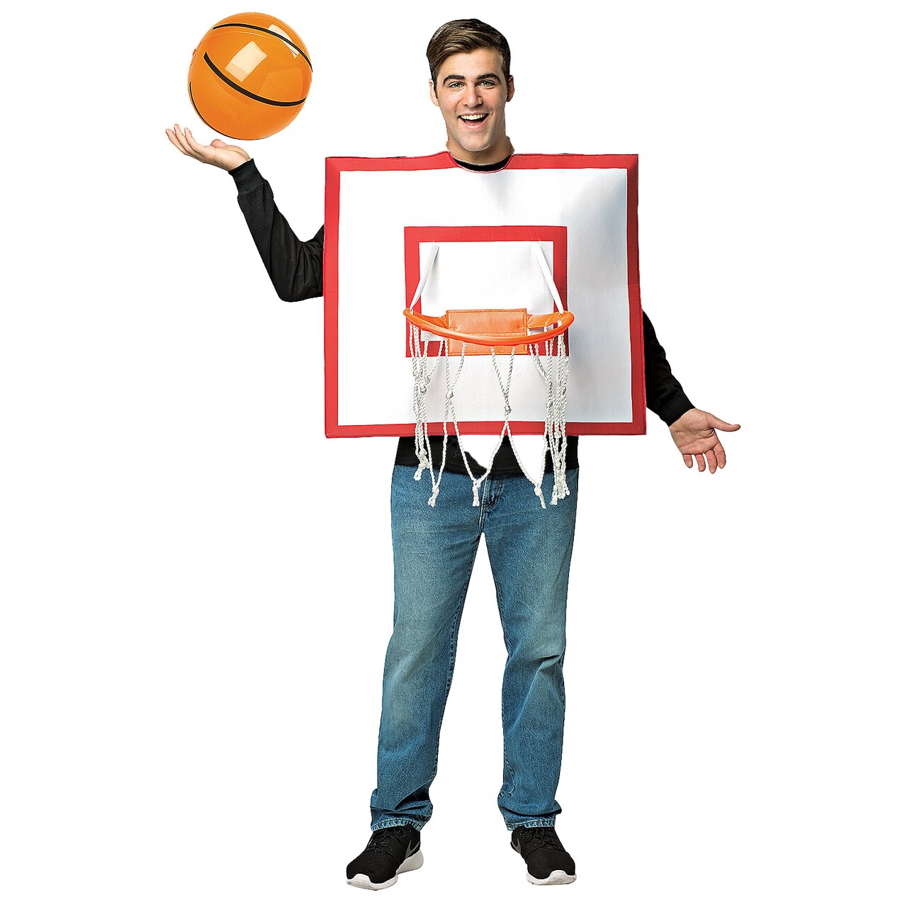 Adult Basketball Hoop Costume Poly Foam Tunic Inflatable Ball